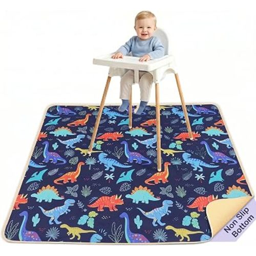 Basumee Splat Mat for Under High Chair, Waterproof & Mess-Proof Floor Mat