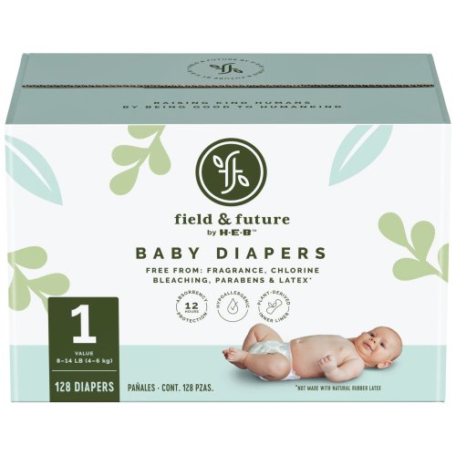 Field & Future by H-E-B Value Pack Baby Diapers - Size 1