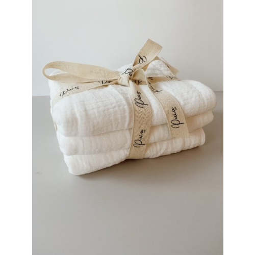 BURP CLOTHS (3 PACK) - WHITE