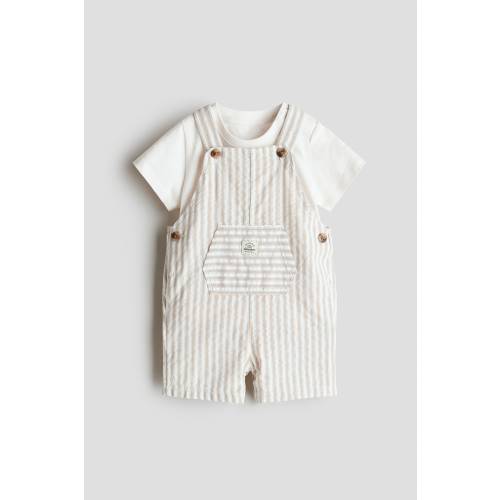 2-PIECE OVERALL SHORTS AND T-SHIRT SET
