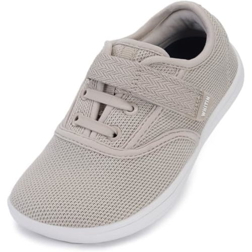 WHITIN Toddler/Little Kids Wide Toe Box Barefoot Shoes + Minimalist Sneakers for Boys Girls + Zero Drop Sole