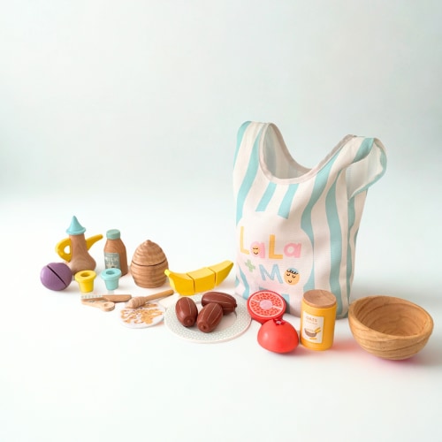 Eat the Sunnah Play Food Set- Islamic Montessori Wooden Toy | Sunnah Foods for Kids | Pretend Play Learning Toy by Lala + Mo