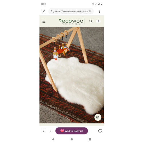 Ecowool Sheepskin Baby Rug - Long Wool