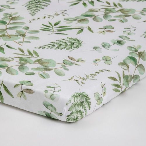 Bilbi Bamboo Bassinet Fitted Sheet Foliage