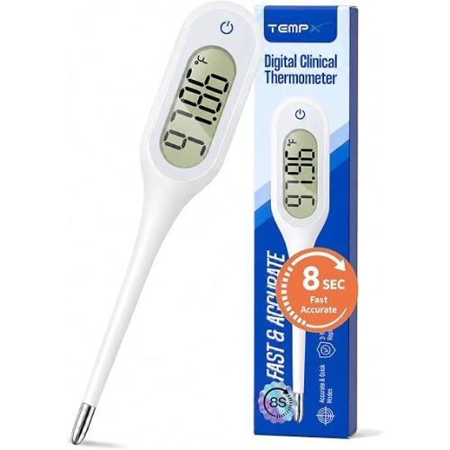 8 Seconds Basal Thermometer for Adult & Kids, Accurate & Safe Thermometer