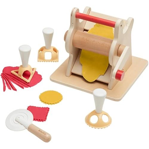 KiwiCo Fun Dough Pasta Making Set | Learn Early Math, Shapes, Problem Solving, and Motor Skills with Educational Kitchen Toy | Pretend Play Food Pasta Set | Ages 3+