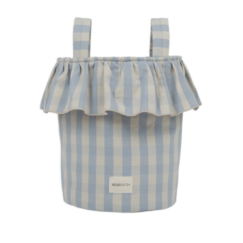 Basket Vichy - Blue + Sand · Minicoton