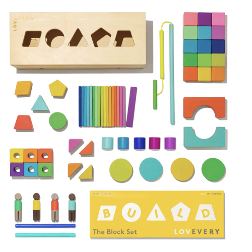 Wooden Block Set | 70-Piece Block Set for Toddlers & Kids | Lovevery