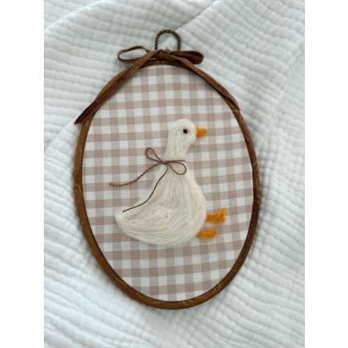 Felted Sitting Goose Nursery Wall Art – Handmade Needle Felt Embroidery Hoop – Heirloom Baby Room Décor - Etsy
