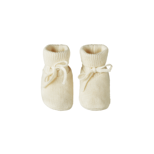 Merino Knit Drawstring Booties