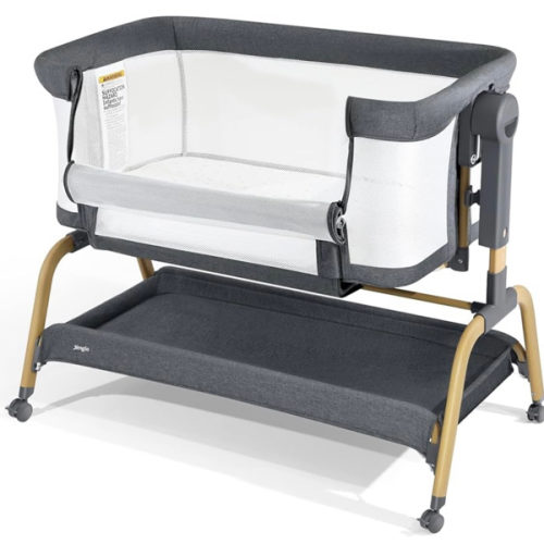 Amazon.com: Jimglo 3-in-1 Baby Bassinet, Bedside Sleeper & Rocking Bassinet, Full Mesh | Anti-Reflux Comfort, 6 Height Adjustments, Sturdy Wide Base, with Comfy Mattress, Waterproof Sheet & Wheels for Newborns