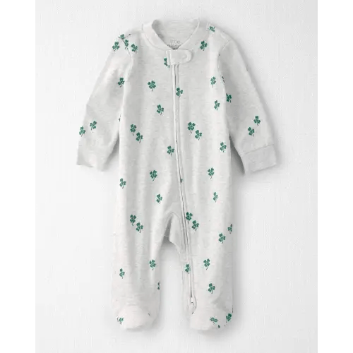 Baby Organic Cotton Sleep & Play Pajamas in Lucky Clovers Print - Little Planet | Carter's