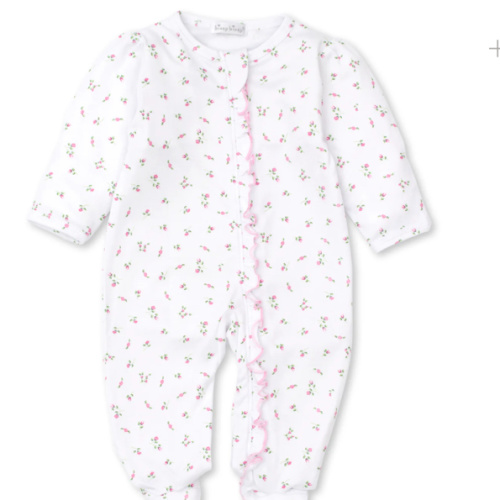 Garden Roses Ruffle Zip Footie