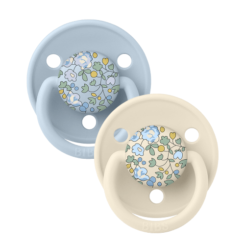 BIBS x LIBERTY De Lux Pacifiers 2 Pack Eloise - Baby Blue Mix