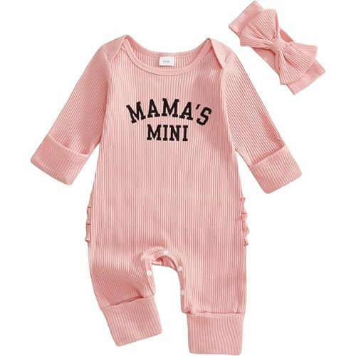 Newborn Girls Valentines Day Outfit Heart Romper Knit Ruffle Jumpsuit Cute Preemie Infant Spring Clothes