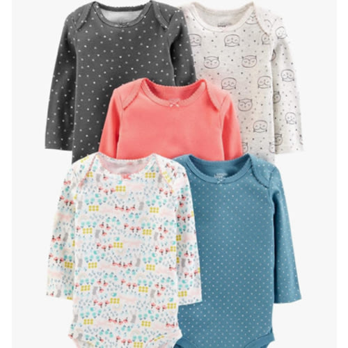 Simple Joys by Carter's baby-girls 5-pack Long-sleeve Bodysuit