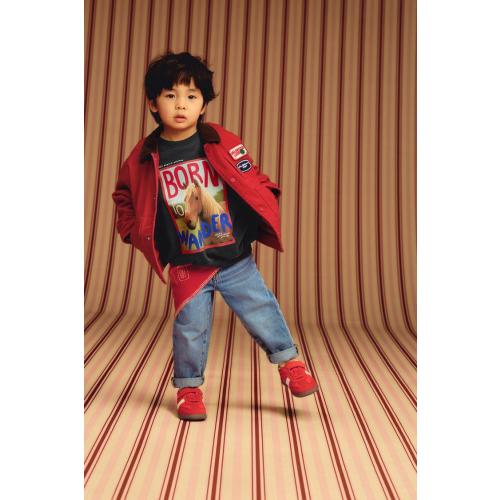 CONTRAST COLLAR PATCH JACKET - Red | ZARA United States