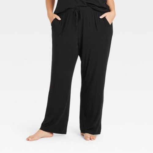 Women's Cloud Knit Pajama Pants - Auden™ Black L Tall