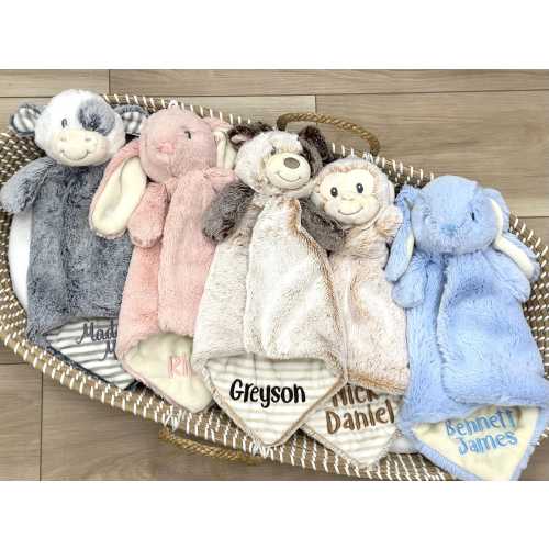 Personalized Animal Lovey • Custom Baby Lovey • Embroidered Lovey • Personalized Baby Blankie • Monogrammed Lovey • Personalized Baby Gift