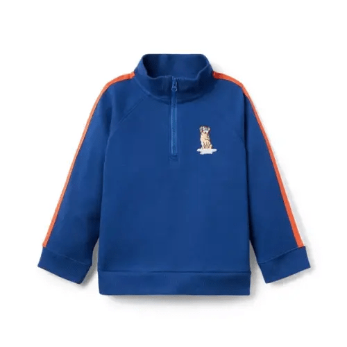 Gray Malin x Janie and Jack Dog Half Zip Sweatshirt