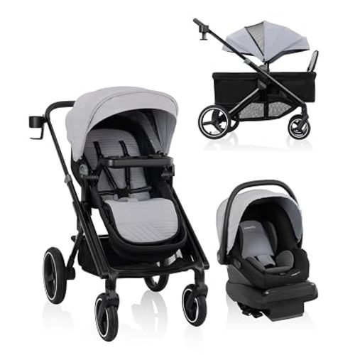 Evenflo Transformer Stroller to Wagon Travel System w/LiteMax NXT Car Seat