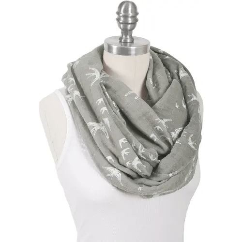 Bebe au Lait Premium Muslin Nursing Scarf, Lightweight and Breathable Cotton, One Size Fits All - Nightingale