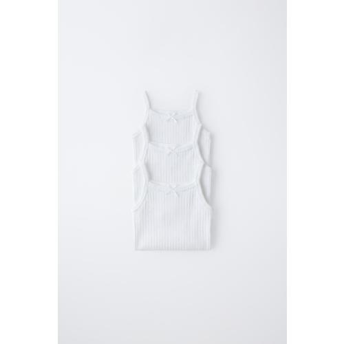 THREE-PACK OF STRAPPY BODYSUITS - White | ZARA United States