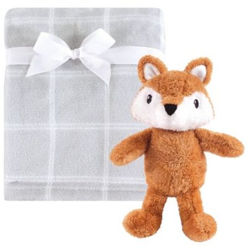 Hudson Baby Infant Boy Plush Blanket with Toy, Snuggly Fox, One Size