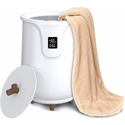 Towel Warmer Bucket, 20L Hot Towel Warmers for Bathroom with Adjustable Temperature, LCD Display, Auto Shut Off, 3 Heating Modes Hot Towel Warmer with Fragrance Disc, for Gift