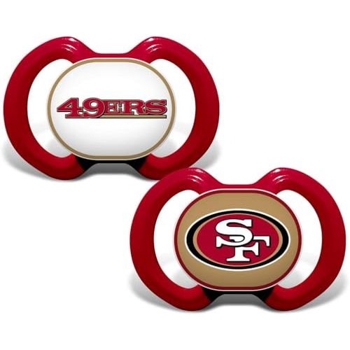 Baby Fanatic Pacifier 2-Pack - NFL San Francisco 49ers - Officially Licensed League Gear