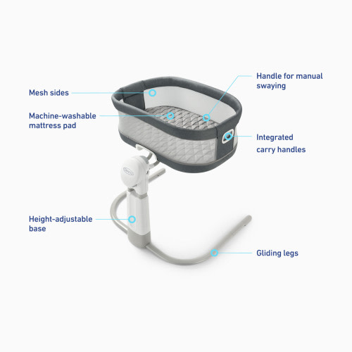 DreamMore Bedside Bassinet Deluxe with Calming Motion - Maison
