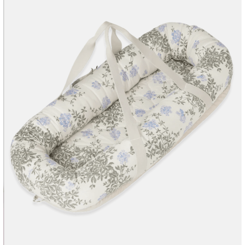 Satin Baby Nest – "Plumbago" pattern