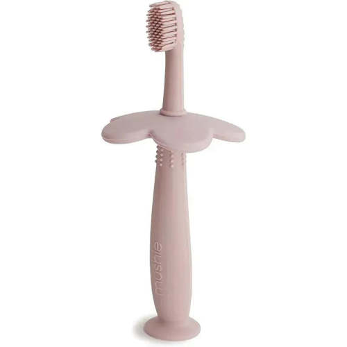 Mushie - Flower Toddler Training Toothbrush, Blush
