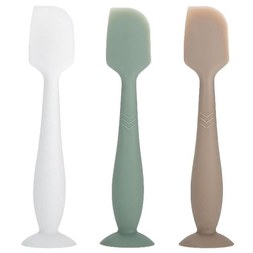 ROXANEPIG 3 Pack Baby Diaper Cream Spatula - Baby Diaper Rash Cream Applicator for Butt Paste Diaper Creams - Diaper Cream Brush for Newborn Essentials (White,Green,Brown)