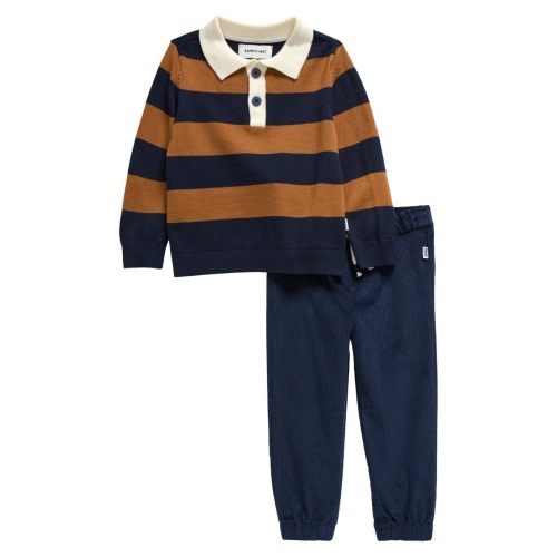 SAMMY + NAT Stripe Rugby Sweater & Corduroy Pants Set | Nordstromrack