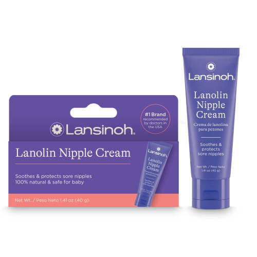 Lansinoh Lanolin Nipple Cream Safe for Breastfeeding Baby, 100% Natural, Breastfeeding Essentials, 1.41 oz HSA/FSA Eligible