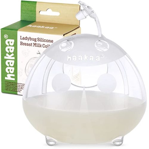 haakaa Ladybug Milk Collector Breast Milk Saver Breast Shell for Breastfeeding, Collect Breastmilk Leaks, Skin-Friendly and Easy to Wear (1.4oz/40ml,1PC) - Clear - 1.4oz/40ml - 1 PC