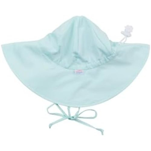 RuffleButts® Baby/Toddler Girls Baby/Toddler Sun Hat with UPF 50+ Sun Protection and Floppy Wide Brim - Mint, 6-12m