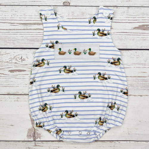 Blue Stripe Duck Appliqué Bubble – Little Buffalo Creek Co.