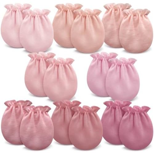 Pro Goleem 8 Pairs Cotton Baby Mittens for Newborn, No Scratch Gloves