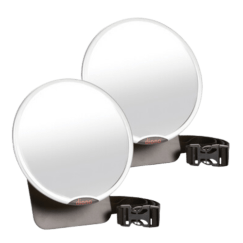 Diono Easy View 2 Pack 360° Baby Car Safety Mirrors for Rear Facing, Silver
