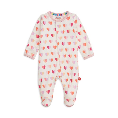 Pink Hearts Magnetic Modal Footie