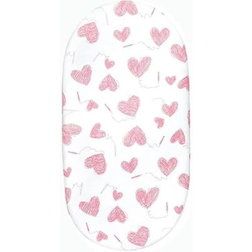 Amazon.com : Soft Microfiber Fitted Crib Sheets - Pink & Heart Pattern, 47x24x6in, Machine Washable, Perfect for Standard Crib & Toddler Mattress, Crib Bedding, Toddler Mattress Cover, Playful Design, Soft Fabric : Baby