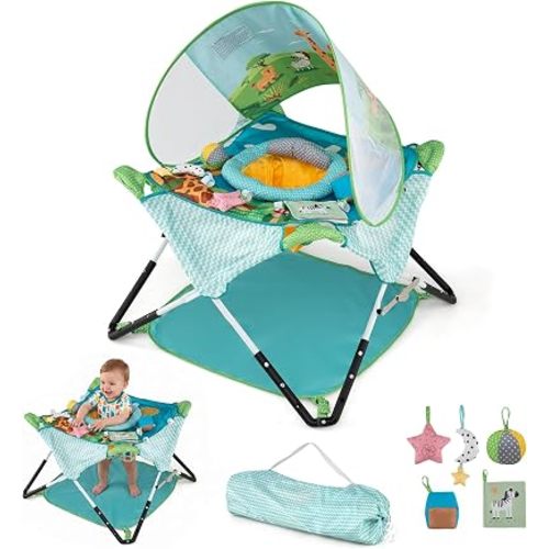 BABY JOY Portable Baby Activity Center with Carrying Bag (Blue)