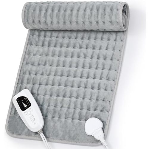 Heating Pad,Electric Heating Pads,Heating Pad for Back,Silvergray,24x12In