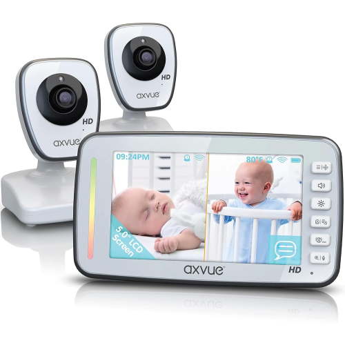 Axvue A1HD Video Baby Monitor 720P Full HD 5.0" IPS Screen + 2 Camera™