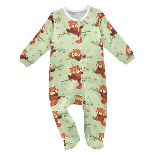 SHJI Baby One-Piece Footies Long Sleeve Rompers Pajamas Zip Front Pjs for Boys Girls kids