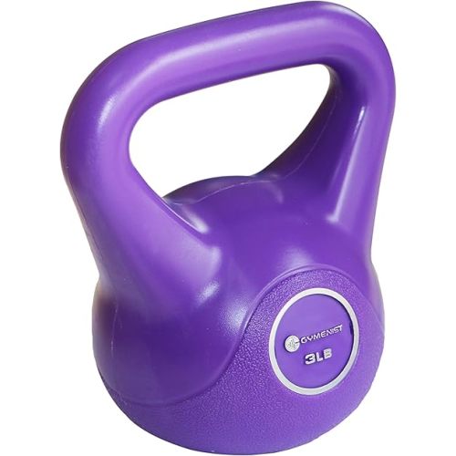 Gymenist Exercise Kettlebell Fitness Workout Body Equipment Choose Your Weight Size - 3LB - Lavender