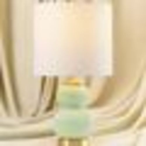 JONATHAN Y Daphne 20" Contemporary Transitional Metal/Glass Ribbed Gourd LED Table Lamp, Mint Green/Brass Gold