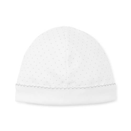 White/Silver New Kissy Dots Print Hat